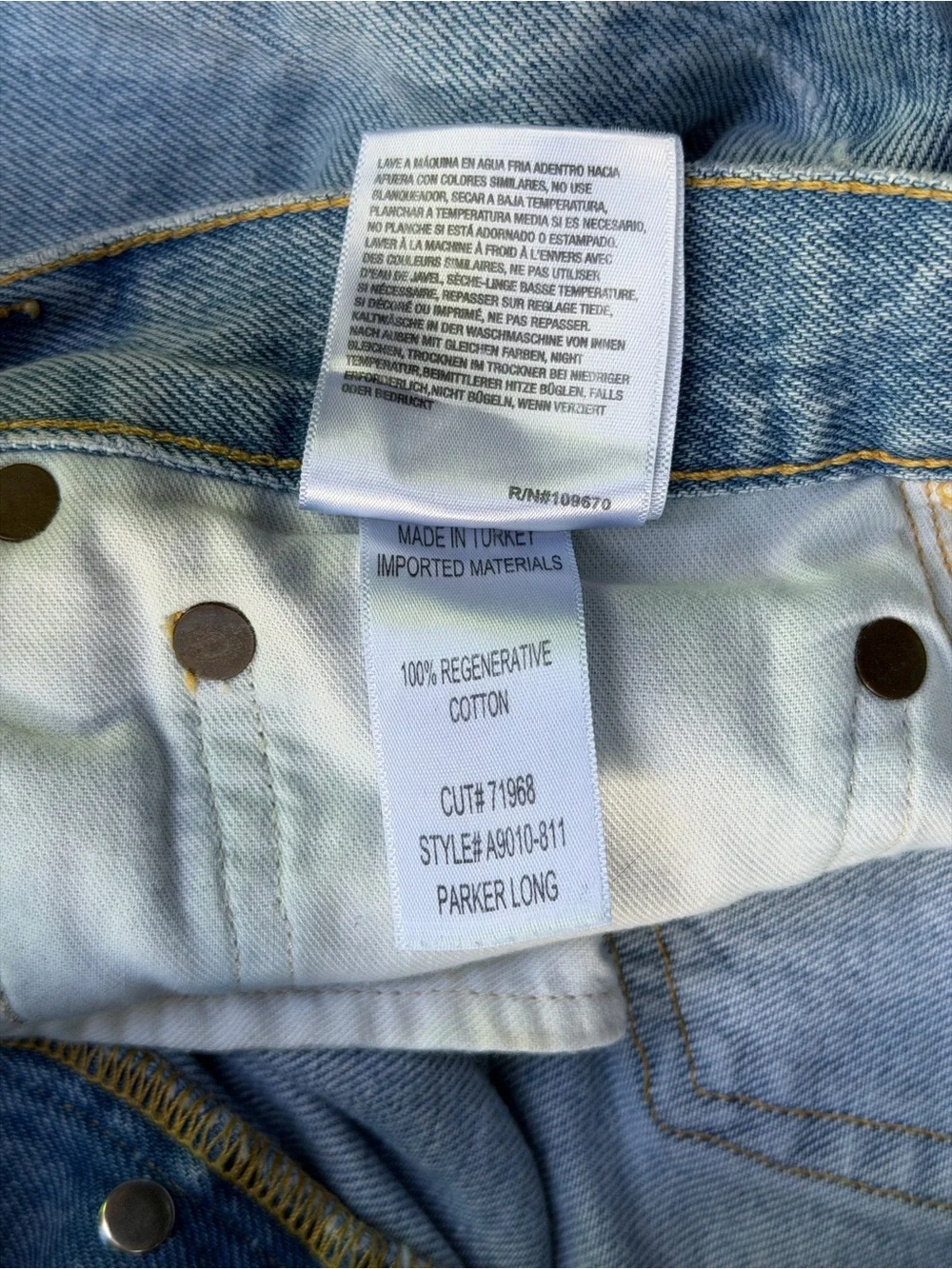 AGOLDE Parker Long Cutoff Shorts Women’s 27 Swapmeet Light Wash Distressed